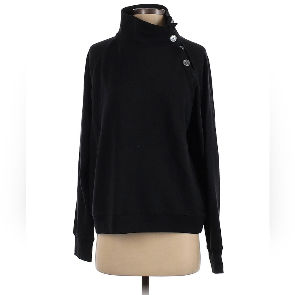 JCrew Factory button collar pullover sweatshirt size Large cloudspun fleece